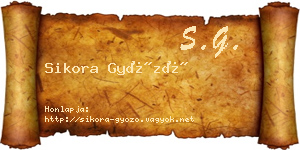Sikora Győző névjegykártya